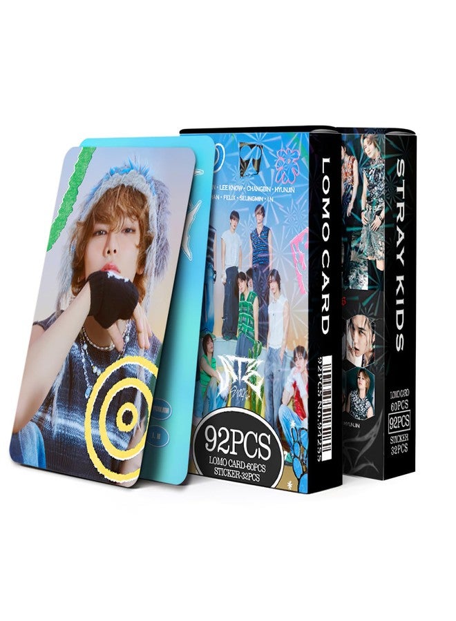 CoolShef مجموعة بطاقات صور ستراي كيدز من كول شيف، 92 ورقة، مع ملصقات، ورق نحاسي، مجموعة بطاقات صور ستراي كيدز لمحبي الفرقة، مثالية لدفاتر القصاصات والألبومات - Image 1